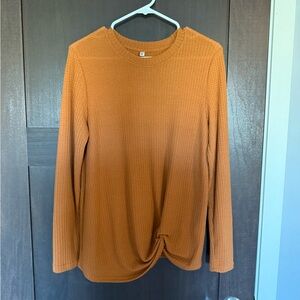 Women's Orange Long Sleeve Top